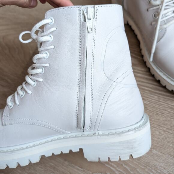 Valentino Garavani White VLogo Signature Ankle Combat Boots, size EU 38/ US 8 - Picture 10 of 10